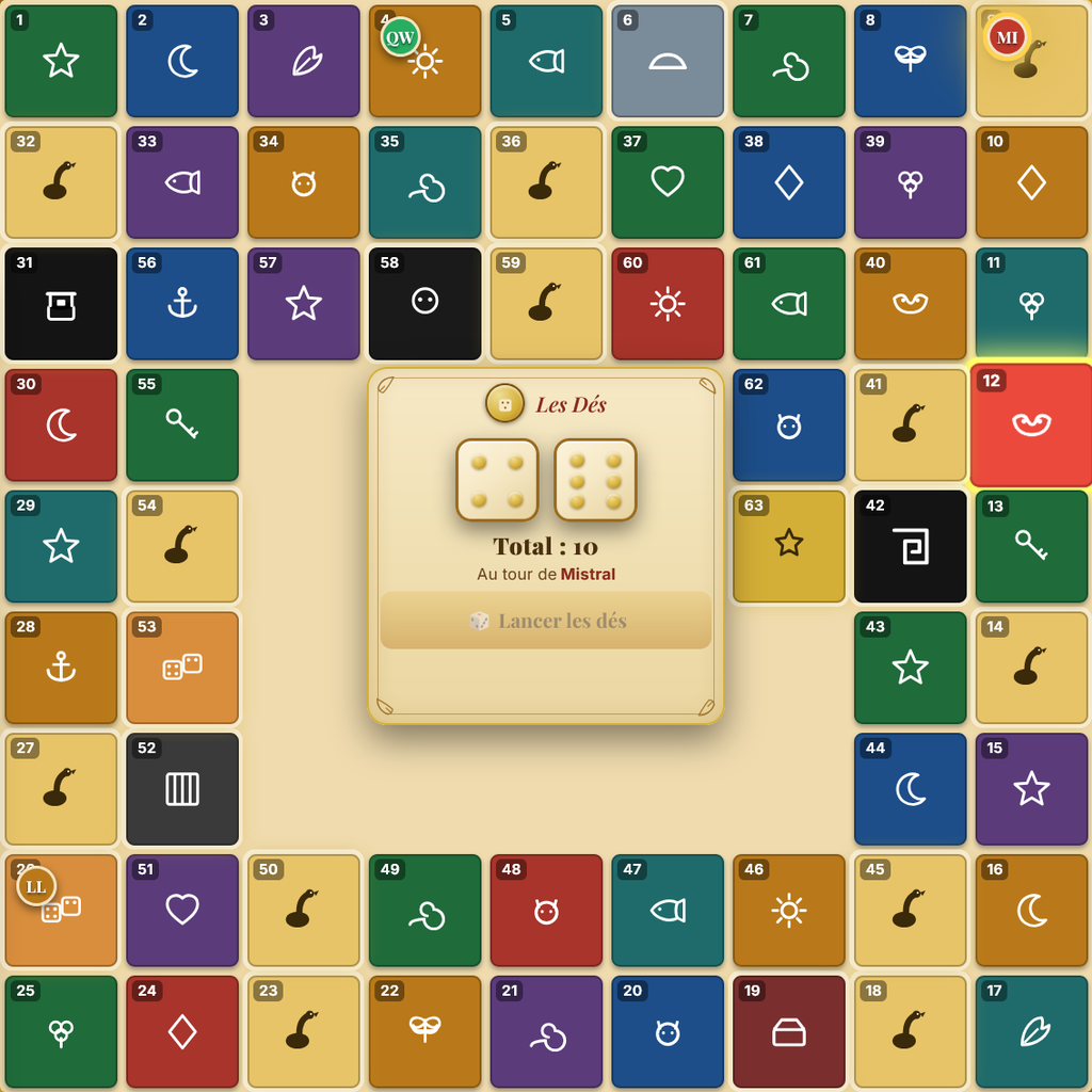 Jeu de l'Oie — La Volière Royale
