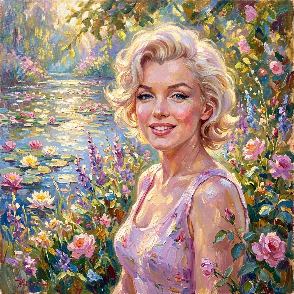 ADA Marilyn — Impressionnisme Solaire, nénuphars et reflets d'eau