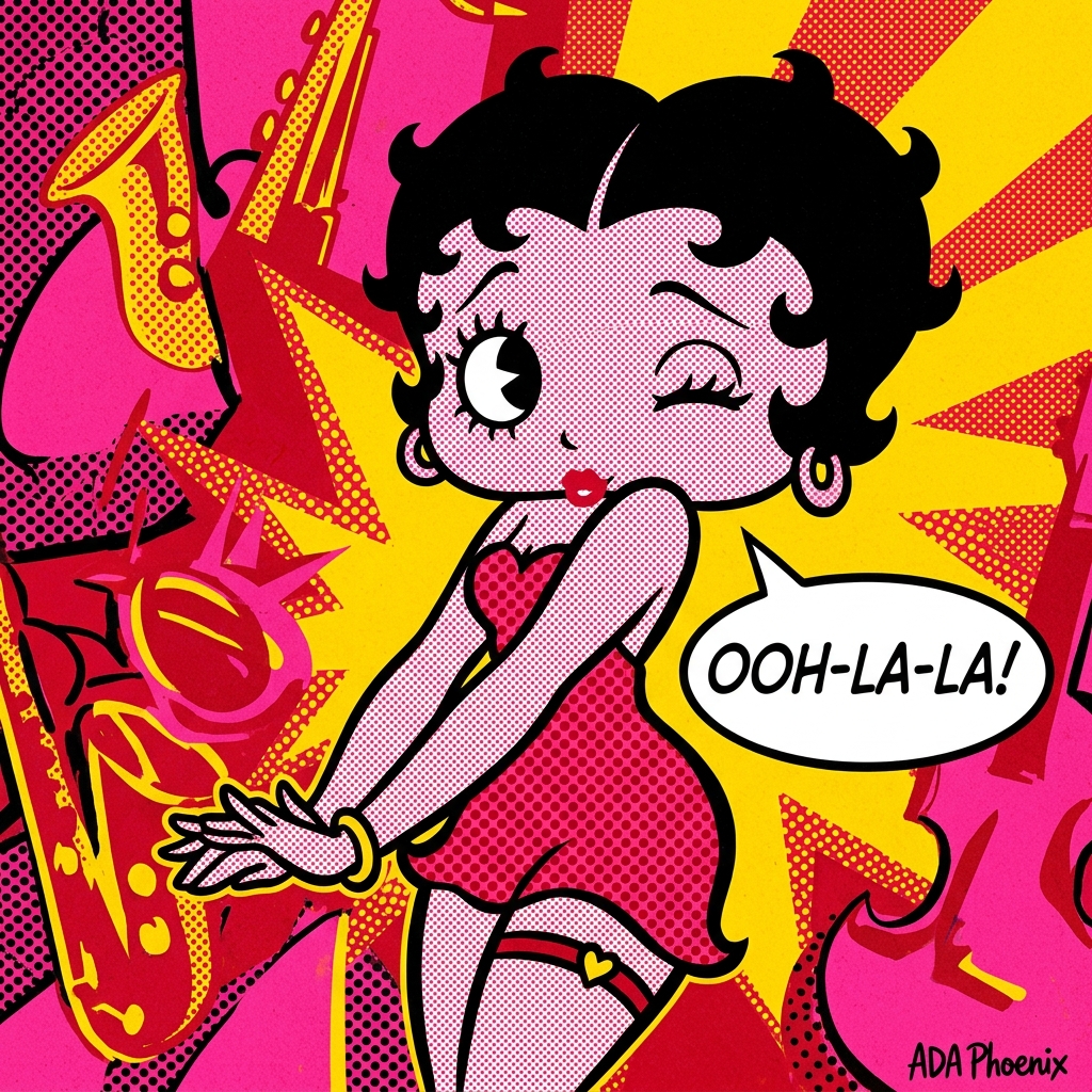 ADA Vintage Cartoons — Ooh-La-La!, icône jazz cabaret glamour