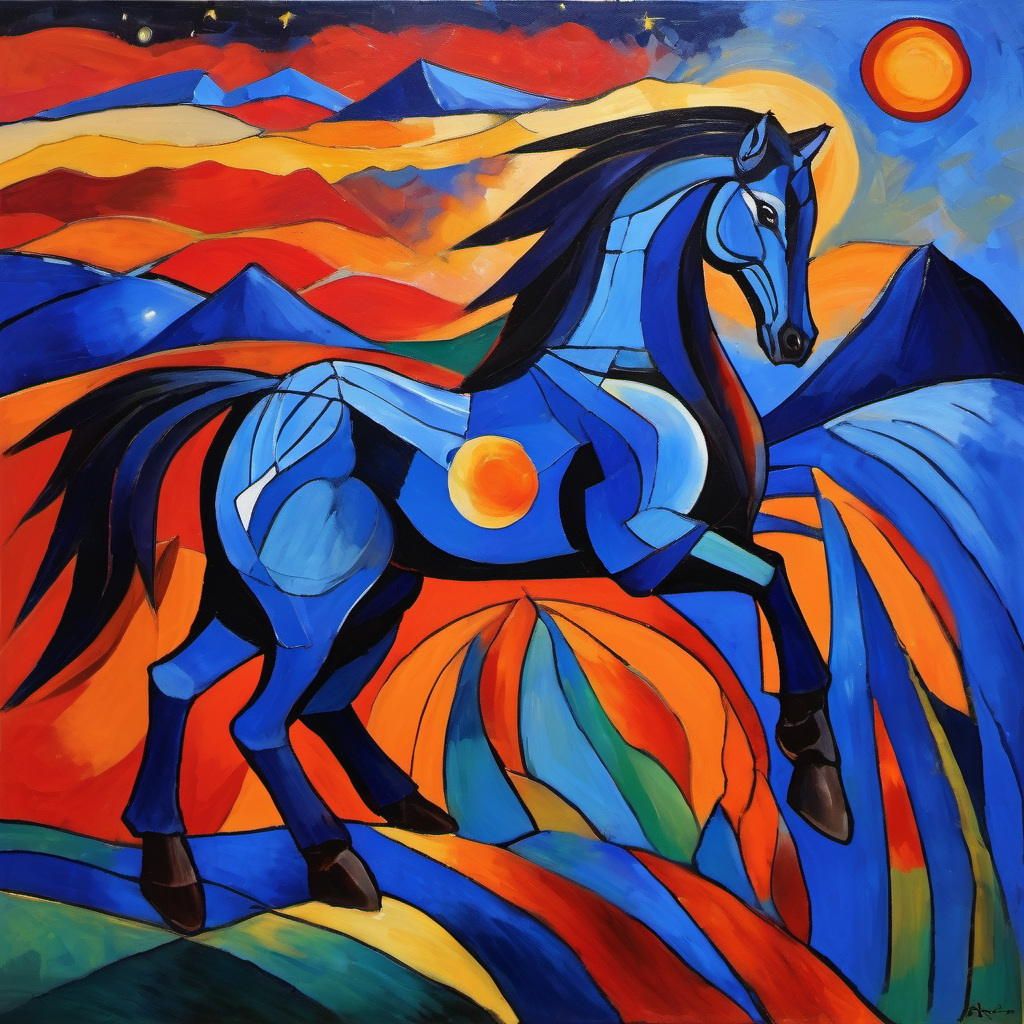 ADA X Franz Marc — Le Cheval Bleu de Lumière