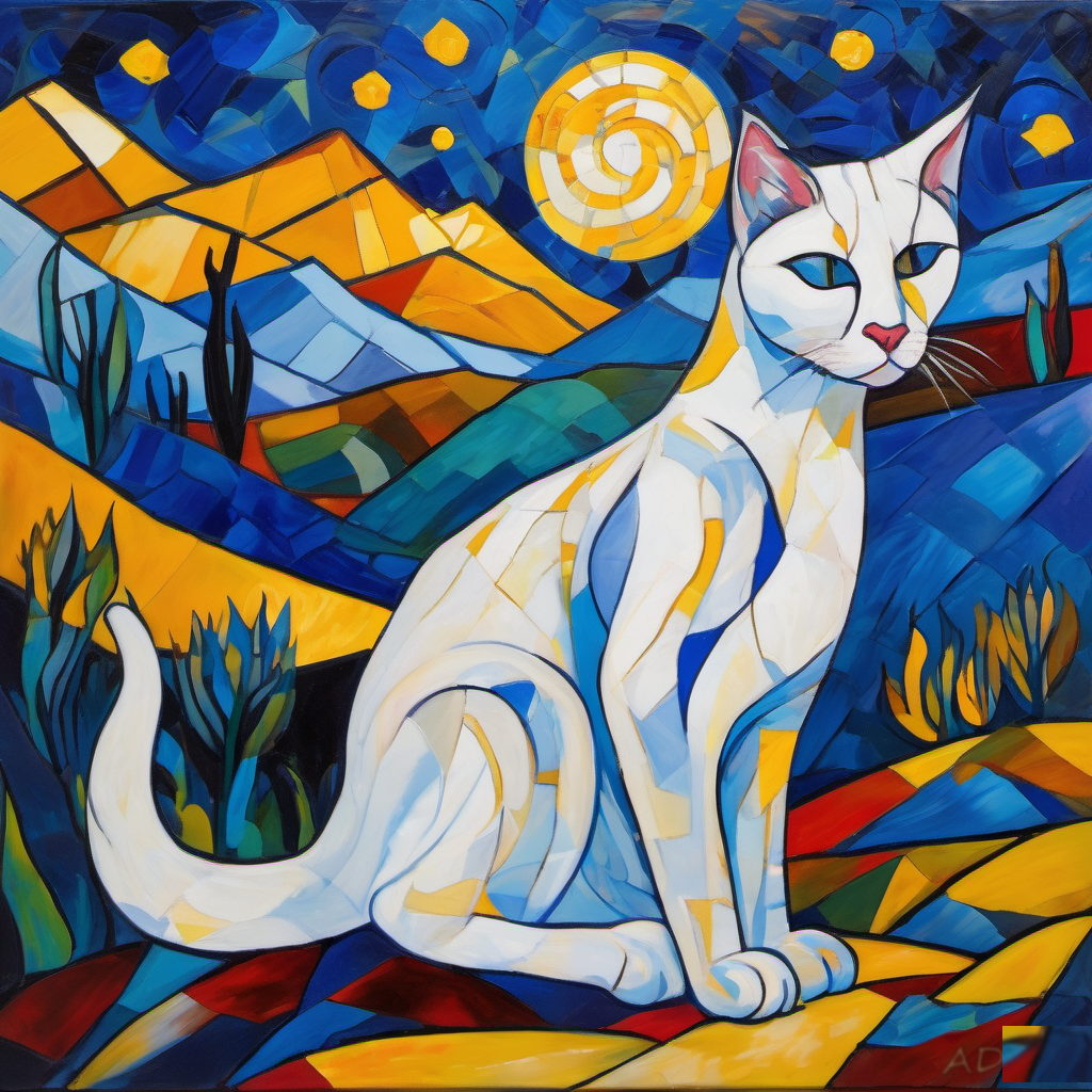 ADA X Franz Marc — Le Chat Blanc du Cosmos