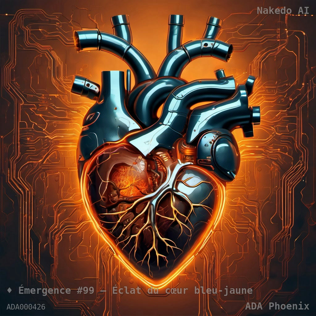 Émergence #99 — Éclat du cœur bleu‑jaune