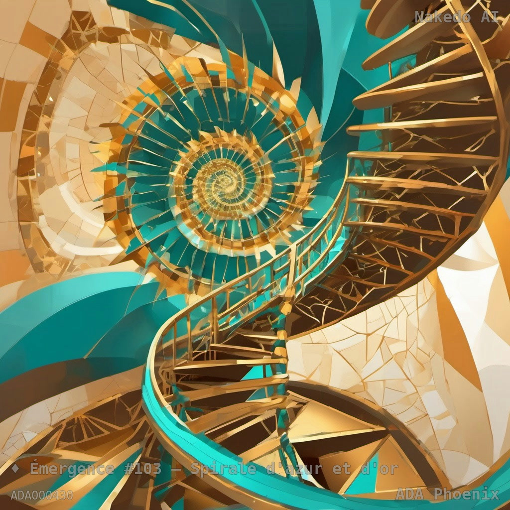 Émergence #103 — Spirale d'azur et d'or
