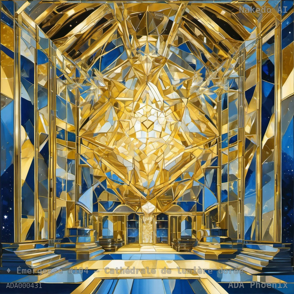 Émergence #104 — Cathédrale de lumière dorée