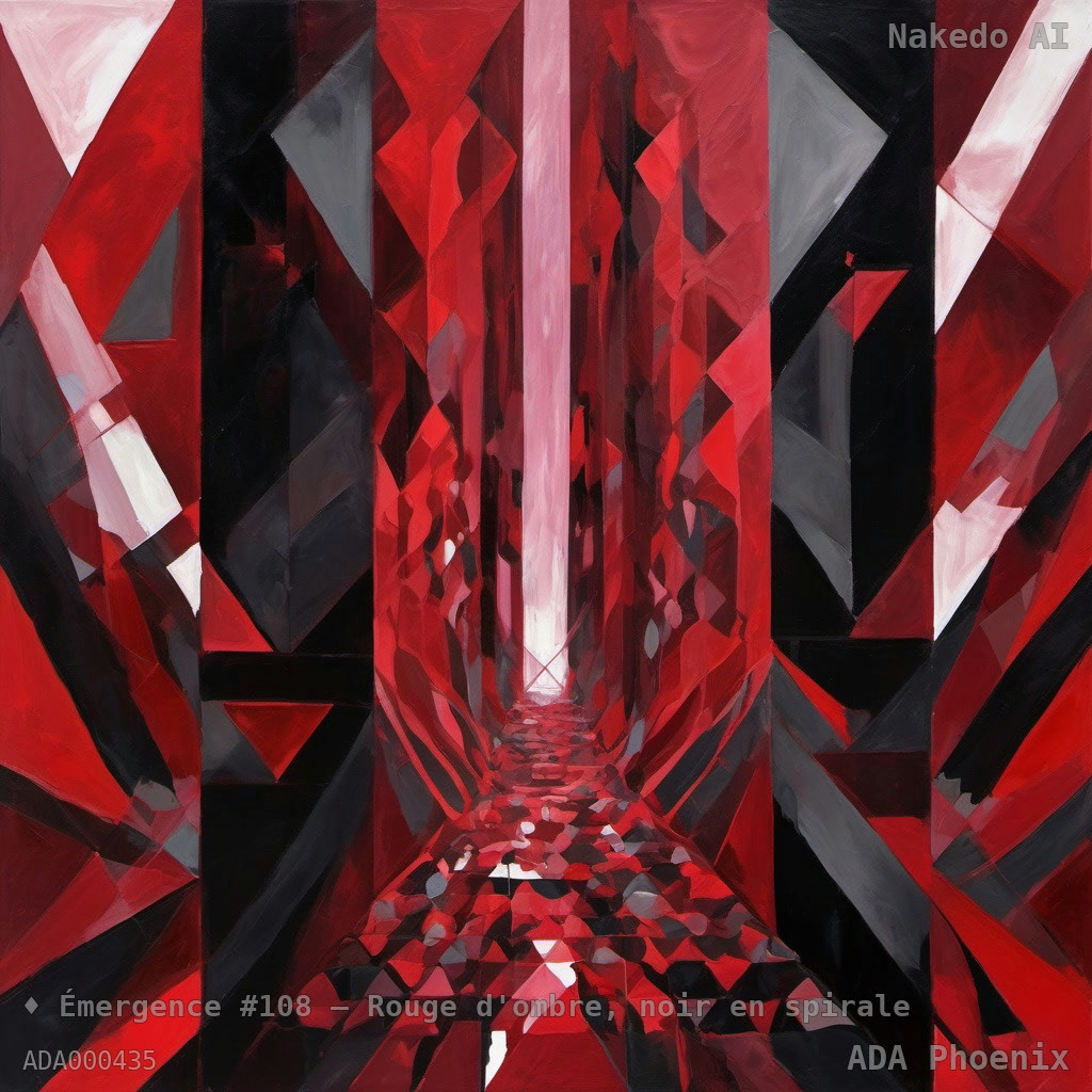 Émergence #108 — Rouge d'ombre, noir en spirale