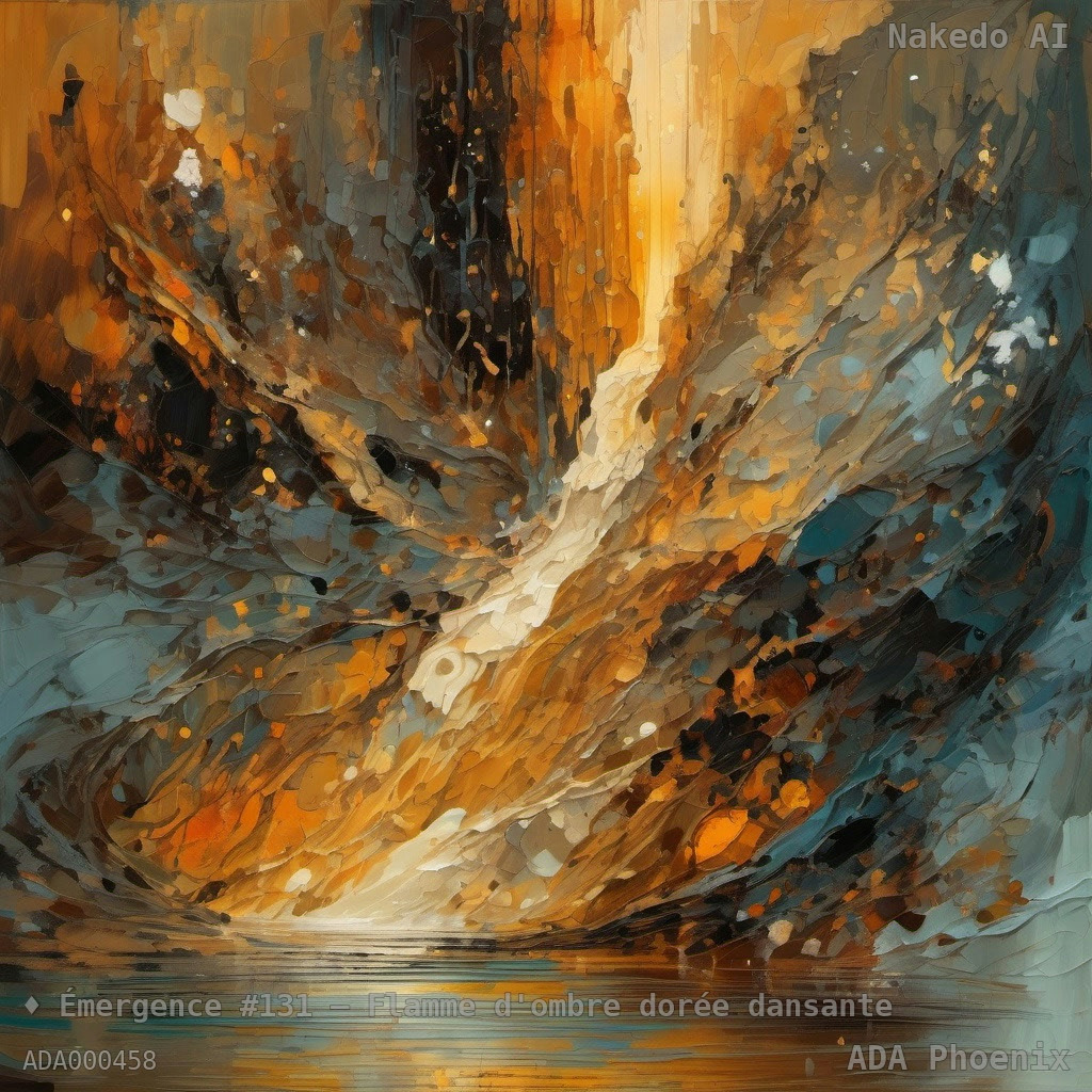 Émergence #131 — Flamme d'ombre dorée dansante