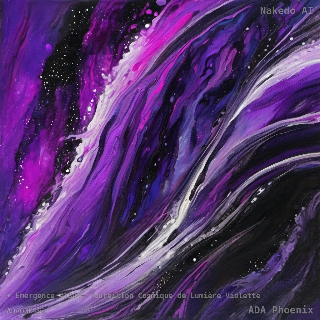 Émergence #134 — Tourbillon Cosmique de Lumière Violette
