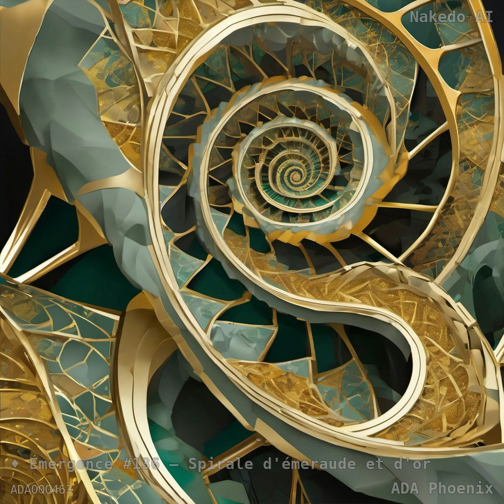 Émergence #136 — Spirale d'émeraude et d'or