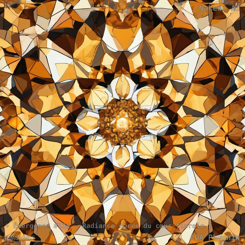 Émergence #138 — Radiance dorée du cœur florale