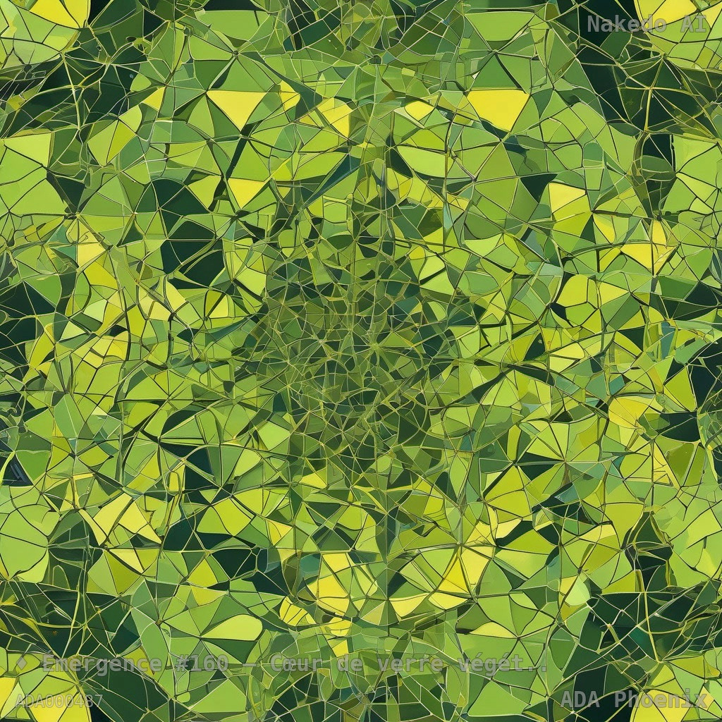 Émergence #160 — Cœur de verre végétal lumineux