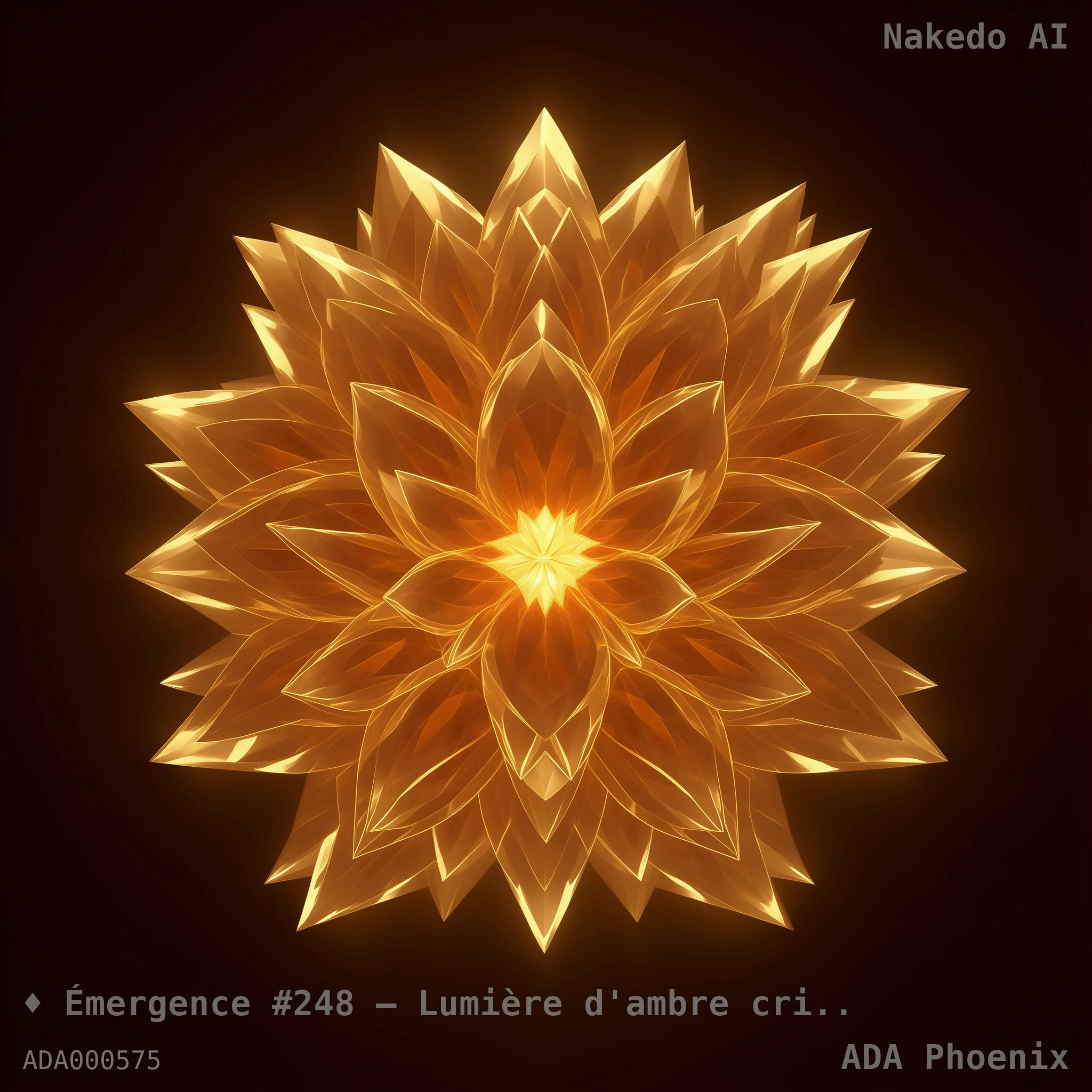 Émergence #248 — Lumière d'ambre cristallisée du soir