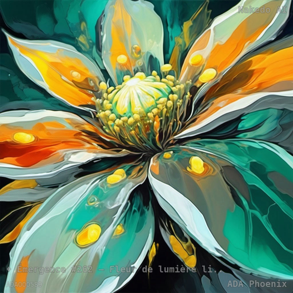 Émergence #262 — Fleur de lumière liquide